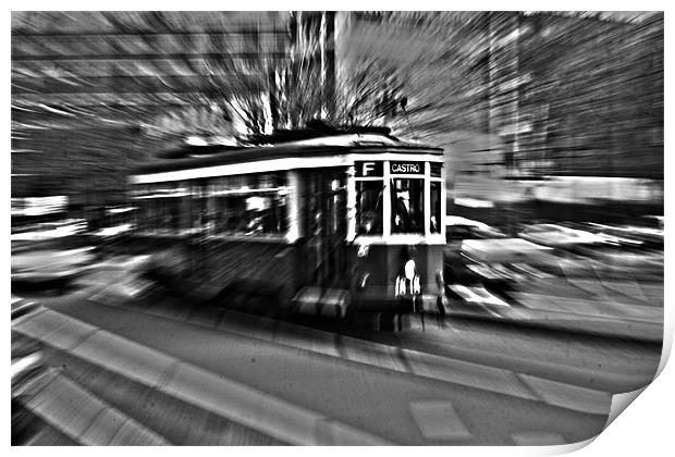 Tram To Castro Print by Neil Gavin