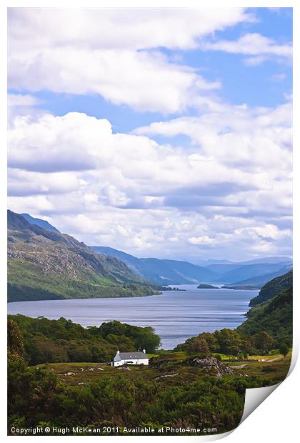 Landscape, Scotland, Loch Maree, Tollie Farm Print by Hugh McKean