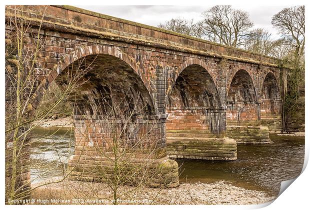 Structure, Bridge, Railway, River, Crossing Print by Hugh McKean