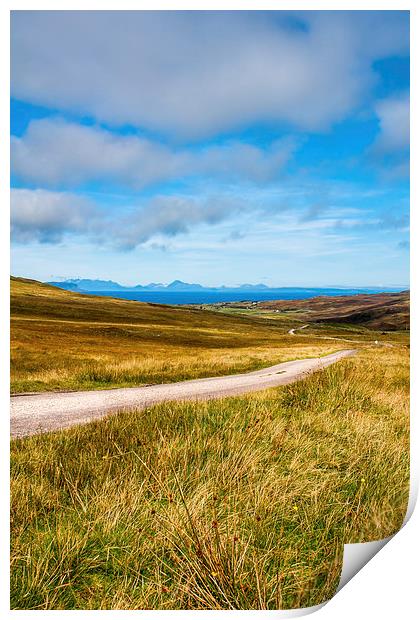 Single track road to Kilmory Print by Hugh McKean