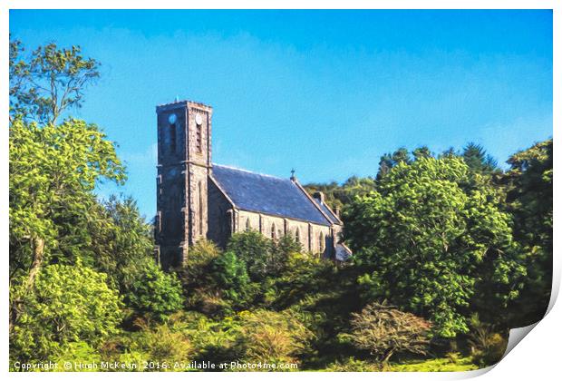 St. Marys Church, Arisaig, Scotland Print by Hugh McKean