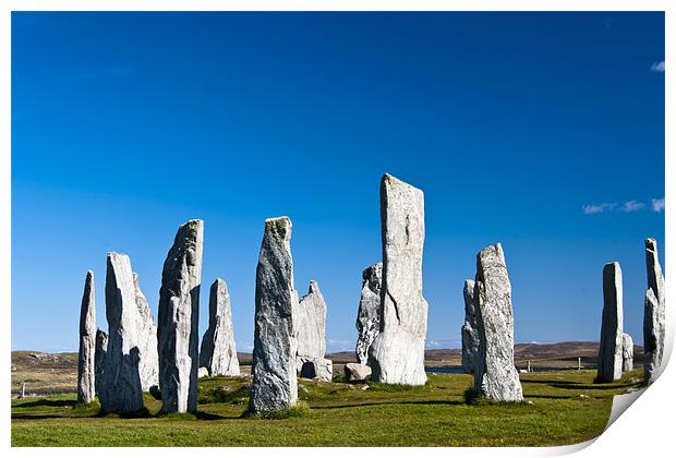 The Callanish standing stones Print by Hugh McKean