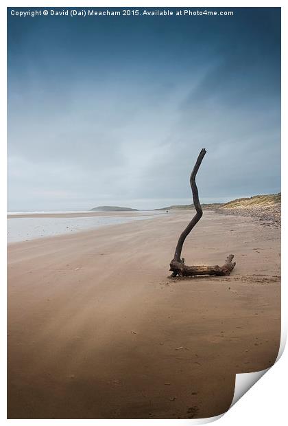  Rhoshilli Beach  Print by David (Dai) Meacham