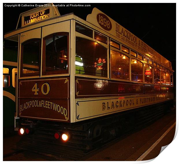 Blackpool Tram Print by Catherine Fowler