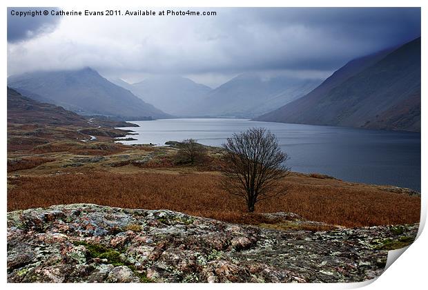 Low cloud on Wastwater Print by Catherine Fowler