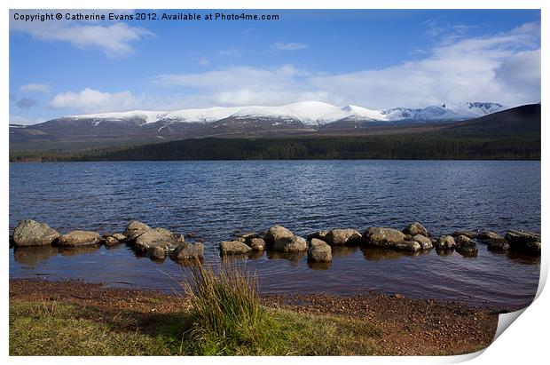 Snow on the Cairngorm Mountains Print by Catherine Fowler