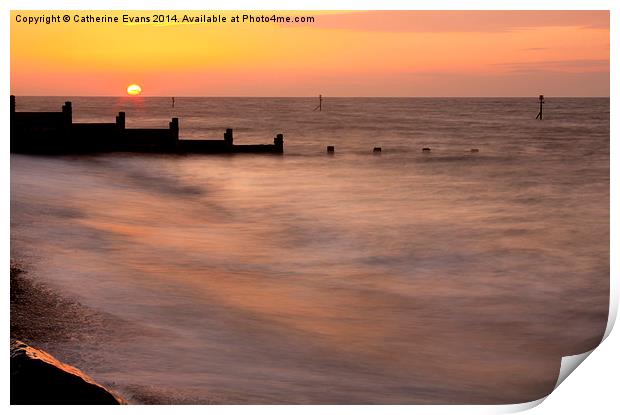  Sunset at Sheringham Print by Catherine Fowler