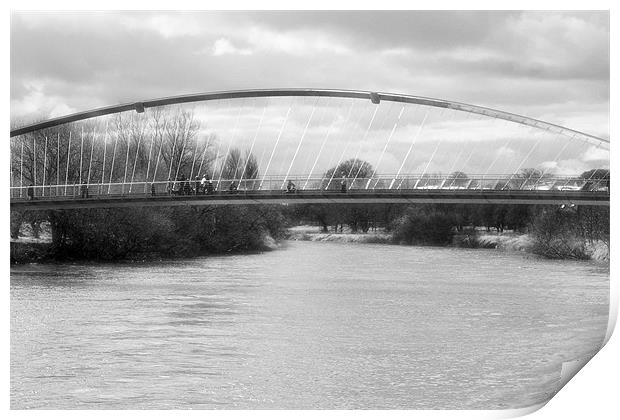 York Millenium Bridge Print by Catherine Fowler