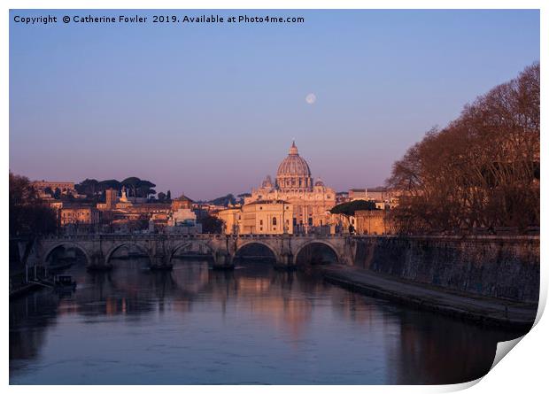 Sunrise Over Rome Print by Catherine Fowler