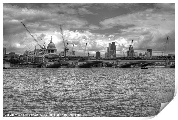 City of London skyline Print by Chris Day