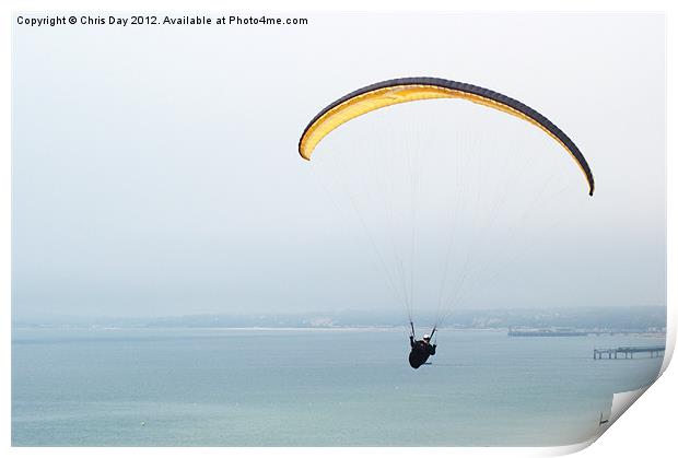 Paraglider Print by Chris Day