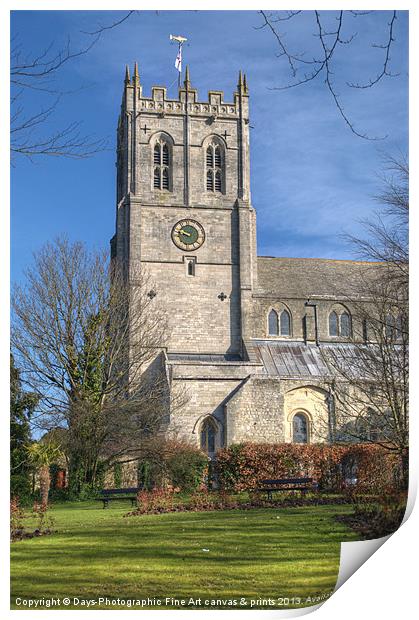 Christchurch Priory Print by Chris Day