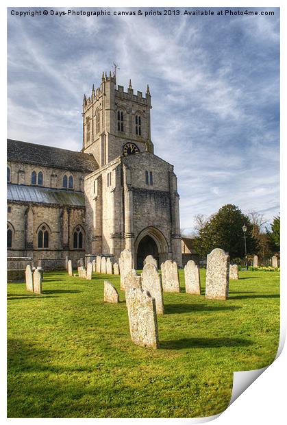 Christchurch Priory Print by Chris Day