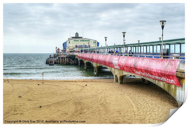 Bournemouth Pier Print by Chris Day