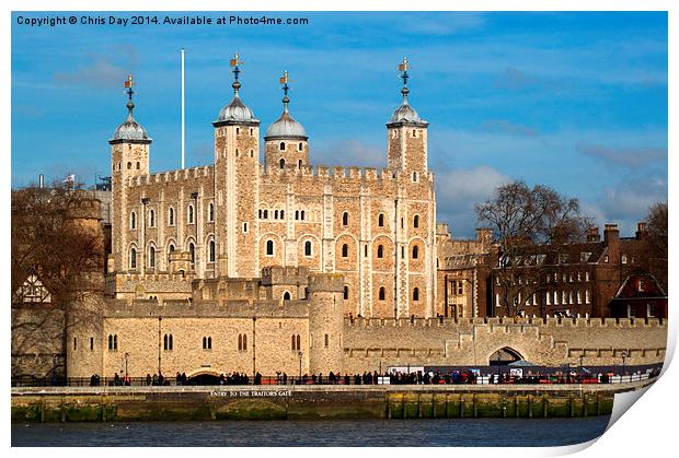 Tower of London Print by Chris Day