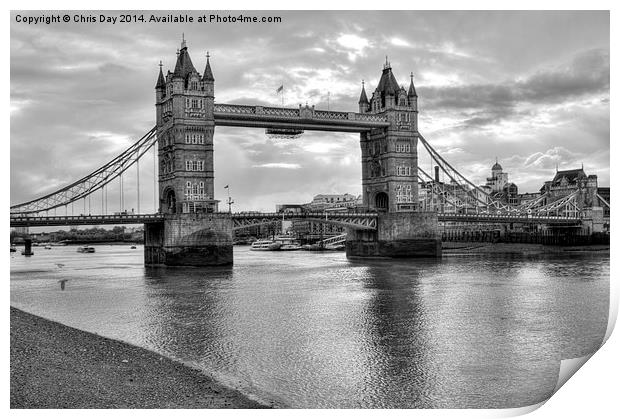 Tower Bridge Print by Chris Day