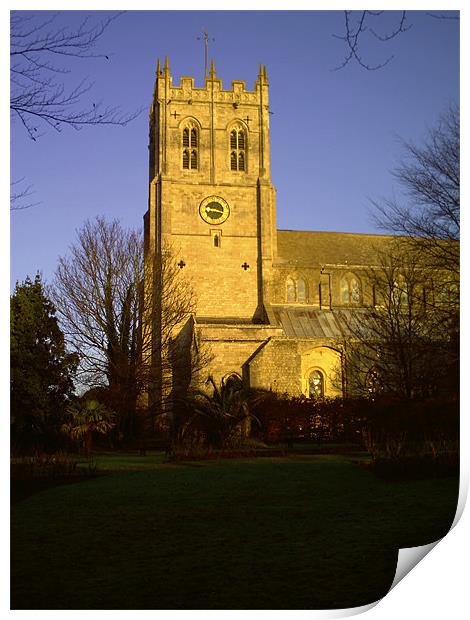 Christchurch Priory Print by Chris Day