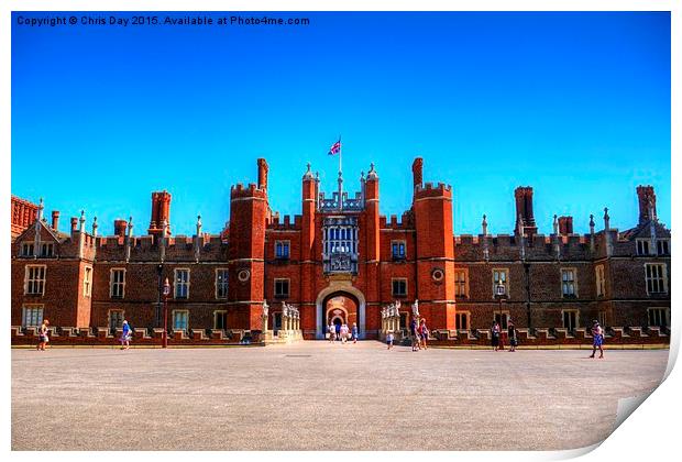 Hampton Court Print by Chris Day