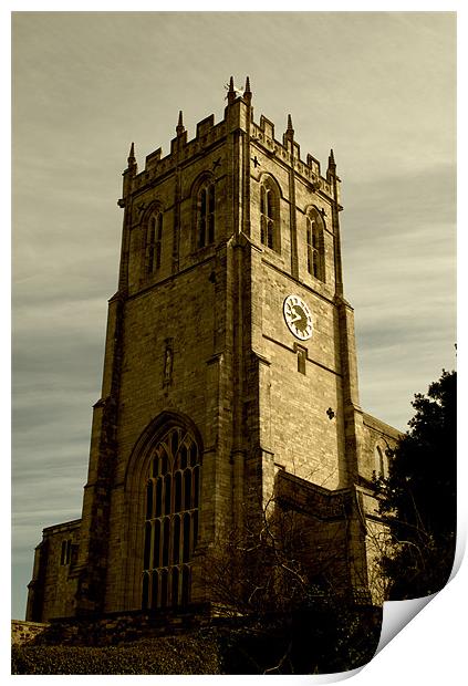 Christchurch Priory bell tower Print by Chris Day