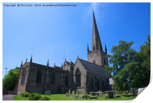 St Mary the Virgin Ross-on-Wye Print by Chris Day