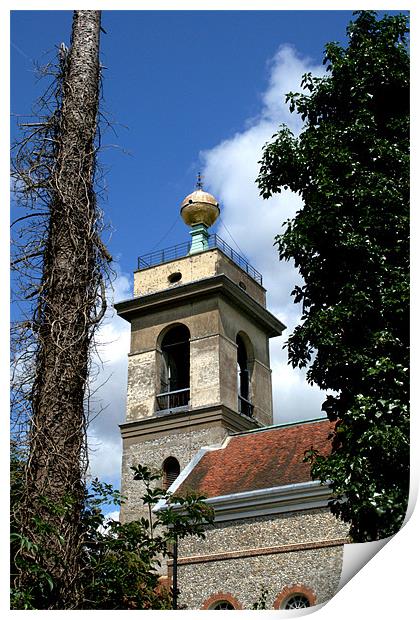 Church of St. Lawrence West Wycombe 5 Print by Chris Day