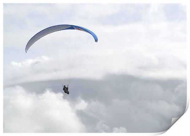 Paraglider at Southbourne Print by Chris Day