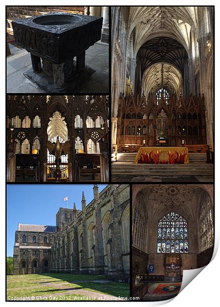 Winchester Cathedral Collage. Print by Chris Day