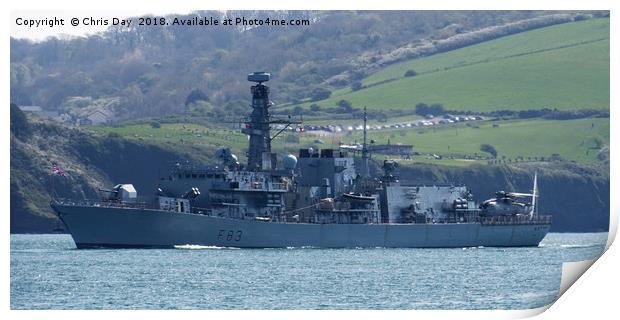 HMS St Albans Print by Chris Day