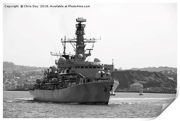 HMS St Albans Print by Chris Day