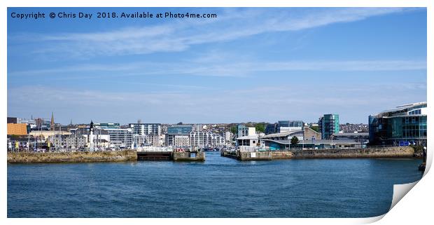 Sutton Harbour Plymouth  Print by Chris Day