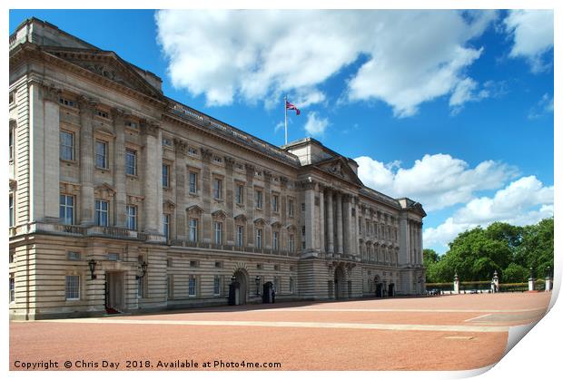 Buckingham Palace Print by Chris Day