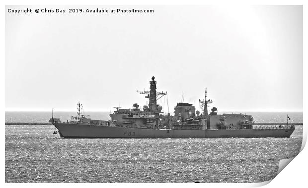 HMS St Albans  Print by Chris Day