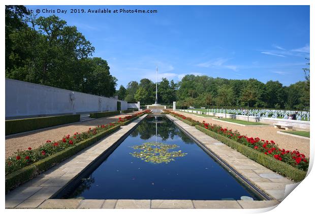 American Cemetery Cambridge Print by Chris Day