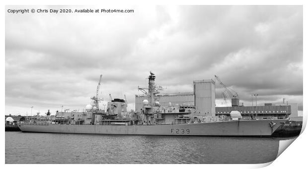 HMS Richmond Print by Chris Day