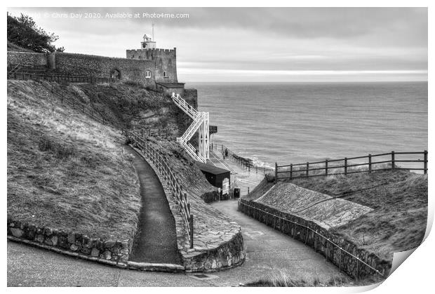 Jacobs Ladder Sidmouth Print by Chris Day