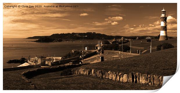 Plymouth Hoe Print by Chris Day