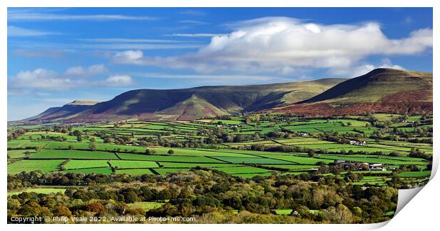 Black Mountains in Autumn's Embrace. Print by Philip Veale