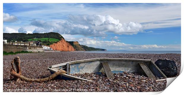 Sidmouth's Summer Serenity. Print by Philip Veale