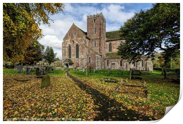 Dore Abbey Autumnal Hues. Print by Philip Veale