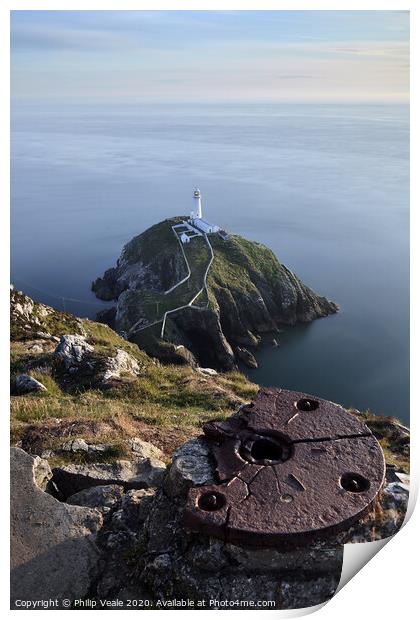 South Stack Lighthouse, Beacon of Anglesey. Print by Philip Veale