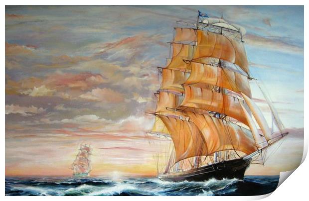 The Cutty Sark in Full Sail  Print by David Reeves - Payne