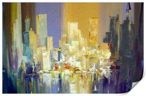 Manhattan Skyline Print by David Reeves - Payne