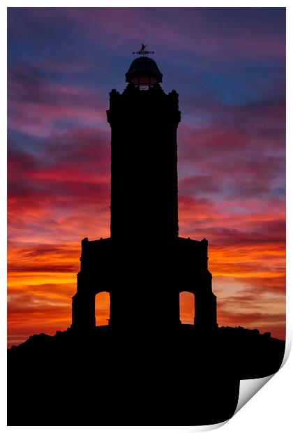 Morning Dawn from Darwen/Jubilee Tower, Lancashire Print by Shafiq Khan