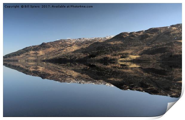 Loch Earn Reflection, Scotland Print by Bill Spiers
