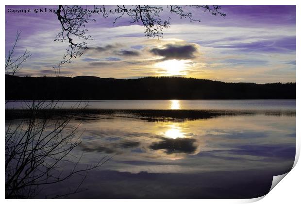 Loch Venacher Sunset Print by Bill Spiers