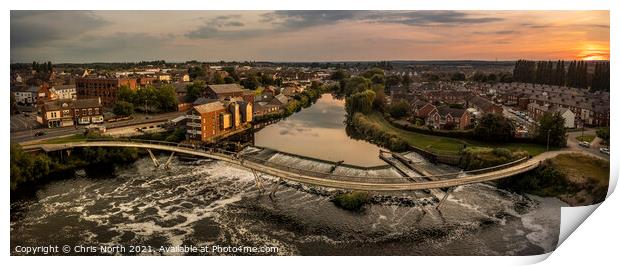 Castleford Millennium Bridge Print by Chris North