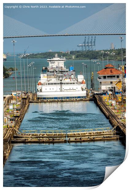 Entrance to the Panama Canal. Print by Chris North