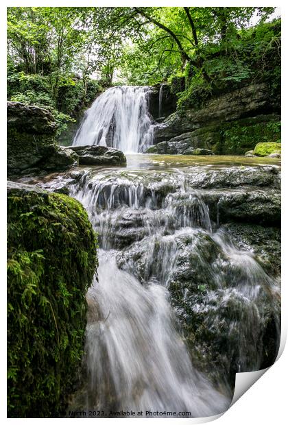 Janets Foss near Malhamj Print by Chris North