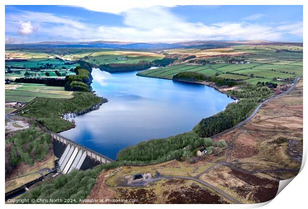 Thruscross reservoir Print by Chris North