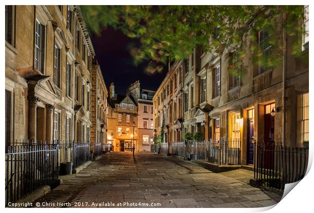 The North Parade and Sally Lunn's, Bath. Print by Chris North